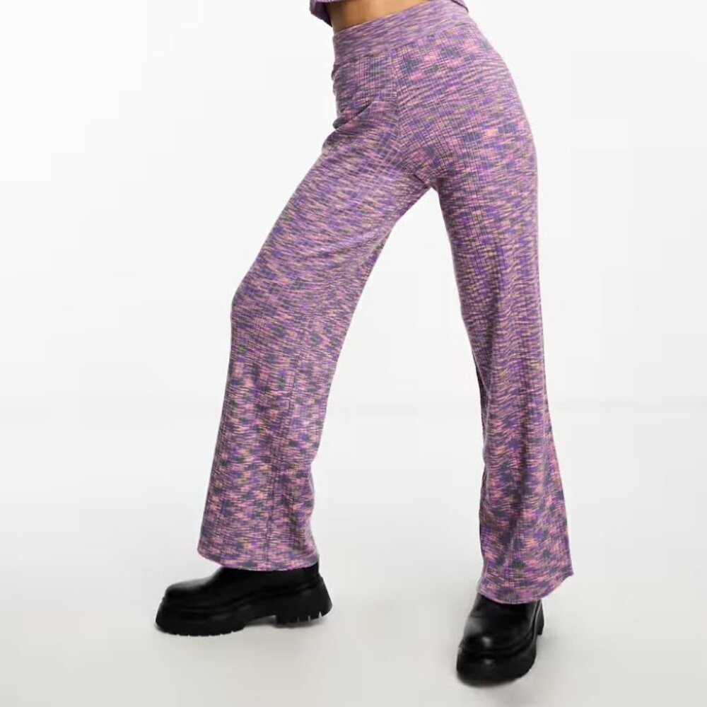 Viscose Purple Space Knit Pants Size Small / US 4